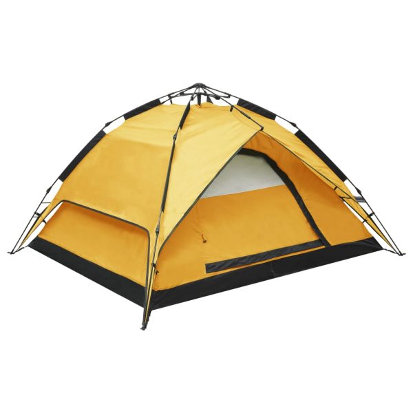 vidaXL pop-op-campingtelt 2-3 personer 240x210x140 cm gul