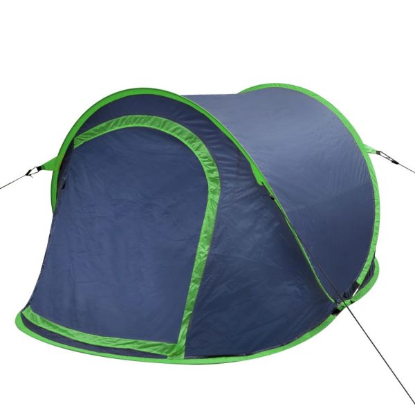 vidaXL pop-up campingtelt til 2 personer marineblå/grøn