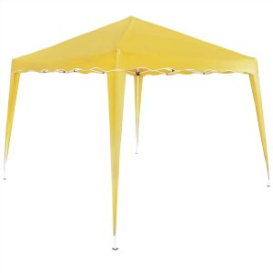 Pavillon pop-up 3x3m UV beskyttelse 50+ vandtæt foldbar inkl. taske folde pavillon telt Capri, farve: gul
