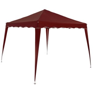 Pavillon pop-up 3x3m UV beskyttelse 50+ vandtæt foldbar inkl. taske folde pavillon telt Capri, farve: rød